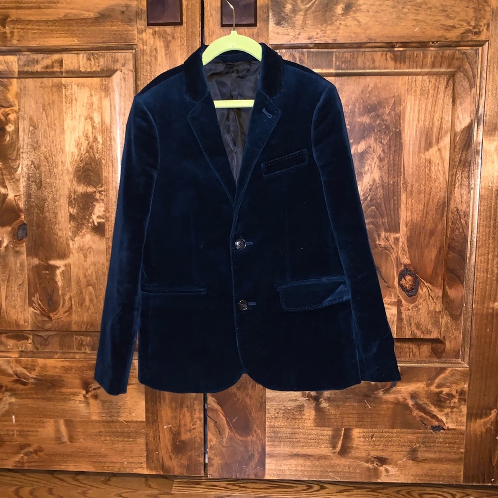 Crewcuts Navy Blue Velvet Blazer
